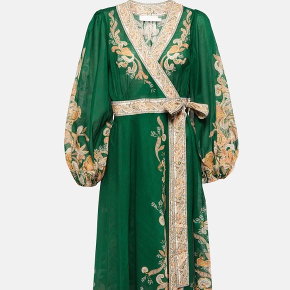 ZIMMERMANN
Devi printed cotton wrap dress - US 12 - Picture 4 of 15